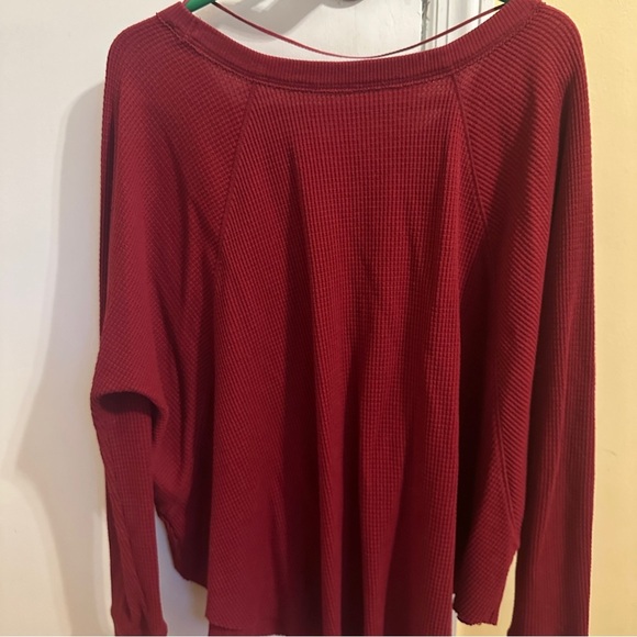 Free People We The Free Thermal Oversized red women S - Picture 7 of 11